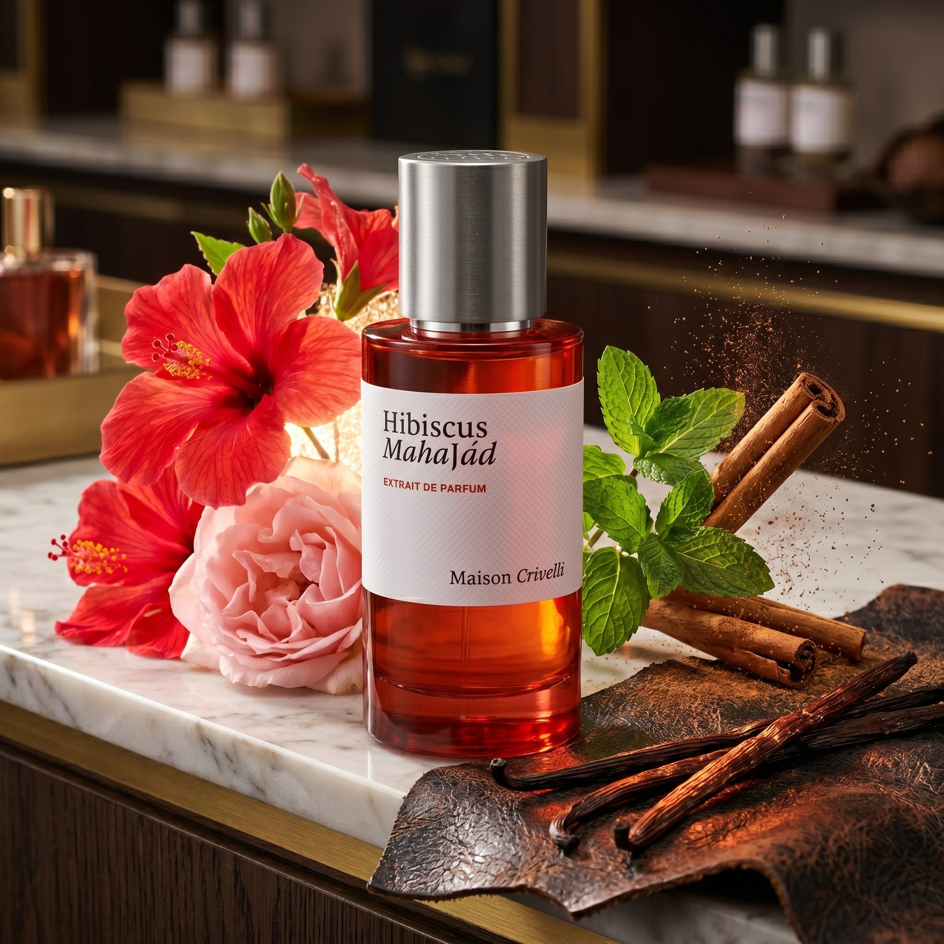 Échantillon de parfum intense et floral.