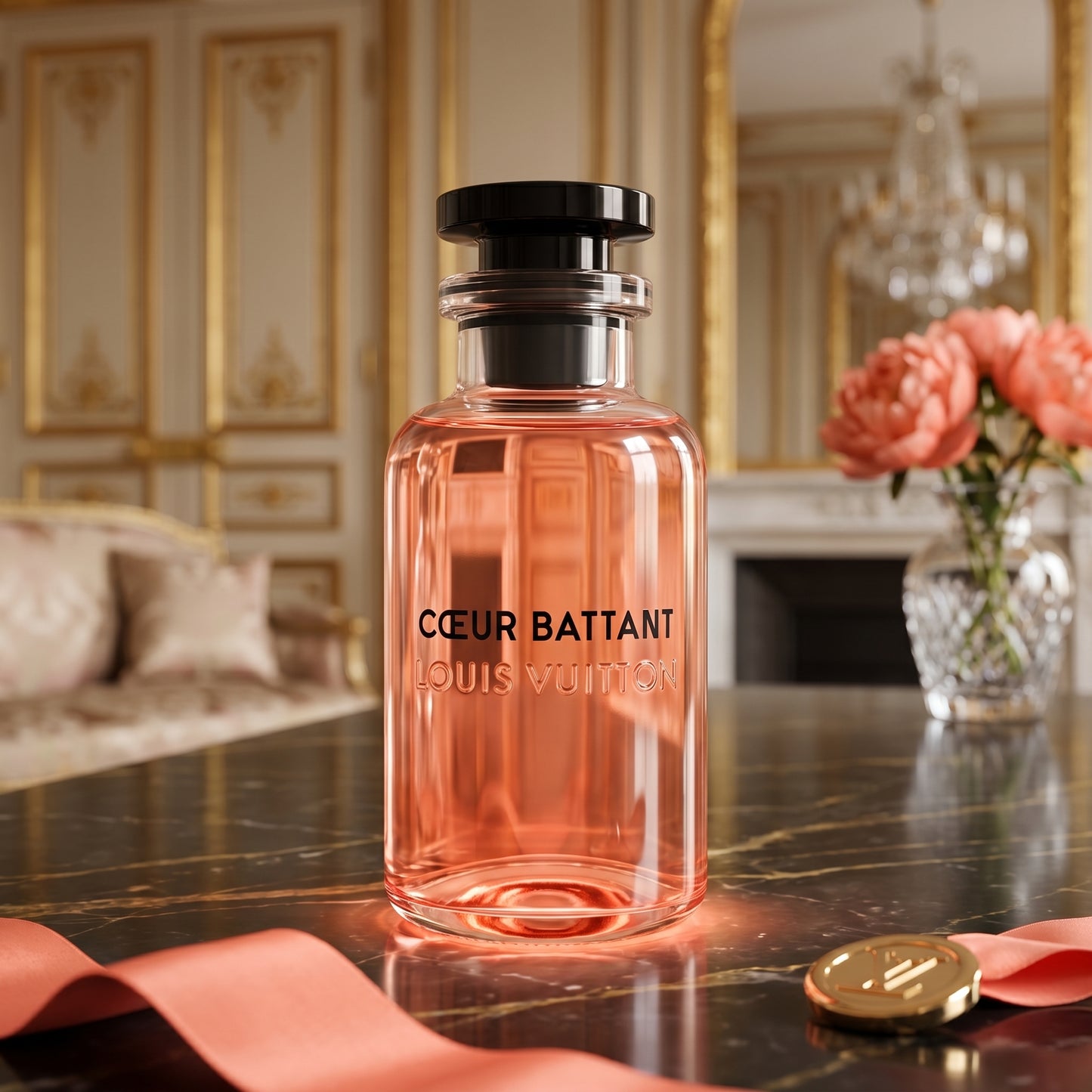 Tester le parfum de luxe Louis Vuitton.