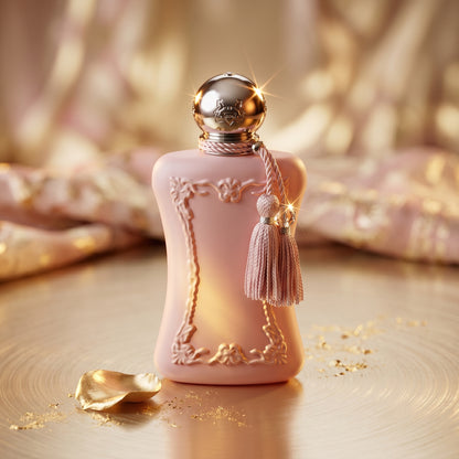 Échantillon de parfum floral de luxe.