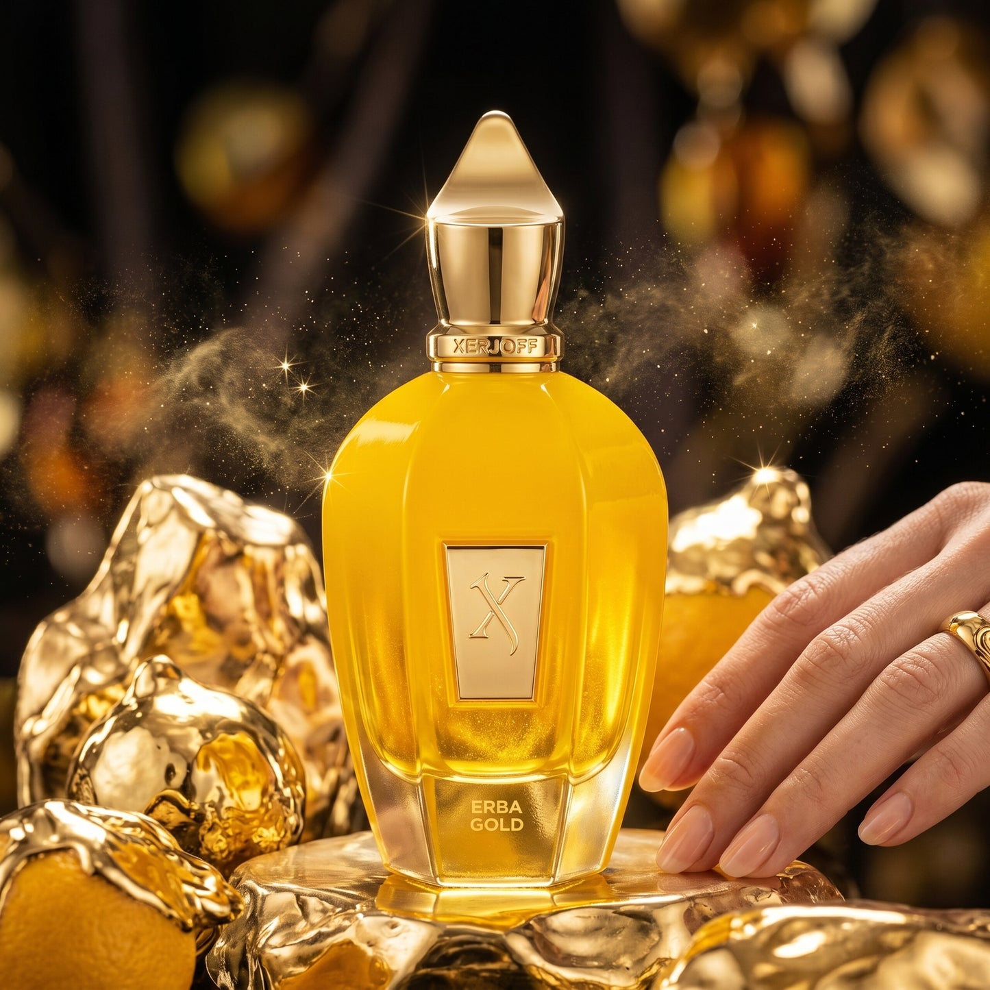 Échantillon de parfum Xerjoff Erba Gold, format échantillon pour test sur Orizon7.