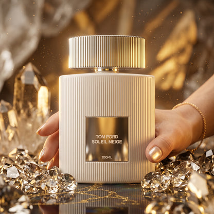 Présentation chic Soleil Neige Tom Ford.